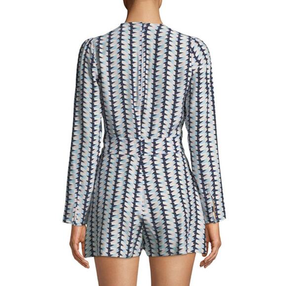 Parker Zig Zag Tita Silk Shorts Romper sz 2 - Picture 4 of 7